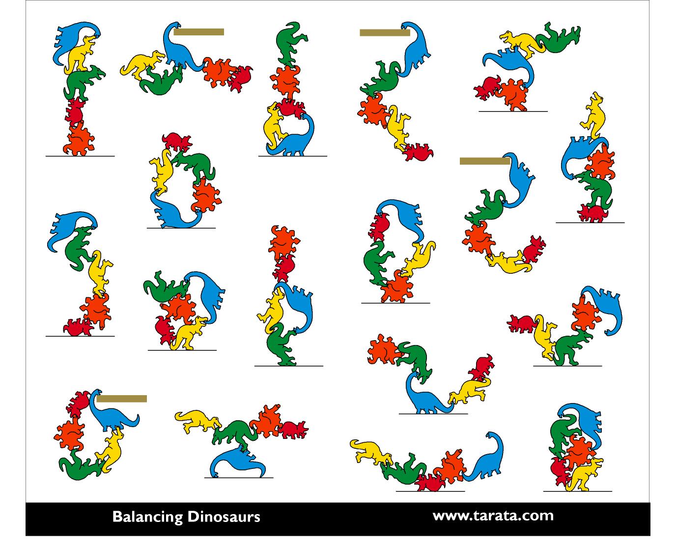 Balancing Act Dinosaurs Puzzle/Game - Colour           TT-SCBA1010