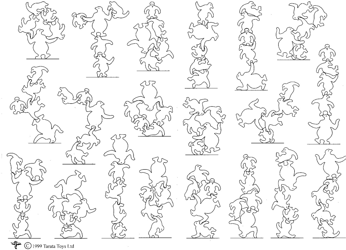 Balancing Penguins Puzzle/Game - Natural (G) TT-BA1012G