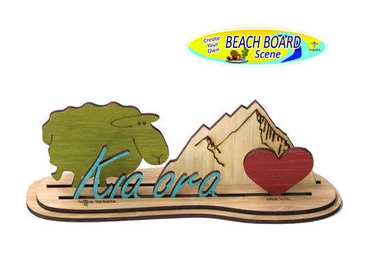 TARATA Beach Board - Kia Ora Jandal Left
Sheep Lg
Mountain Lg
Kia Ora
Heart
Colours may vary