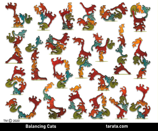 Balancing Cats Puzzle/Game (Colour) TT-SCBA1013