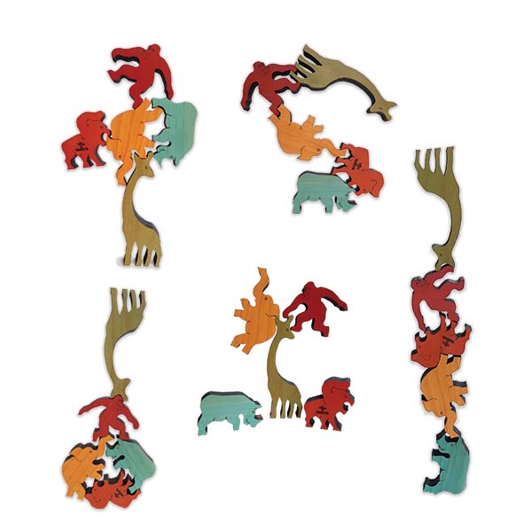 Balancing Jungle Animals Puzzle/Game - Colour (G) TT-CBA1011G