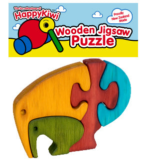 TARATA HAPPYKIWI - Kiwi Family Puzzle A fun educational interlocking jigsaw puzzle for children.
Teaches shape recognition, probelm solving skills, hand-eye coordination.
Made in New Zealand