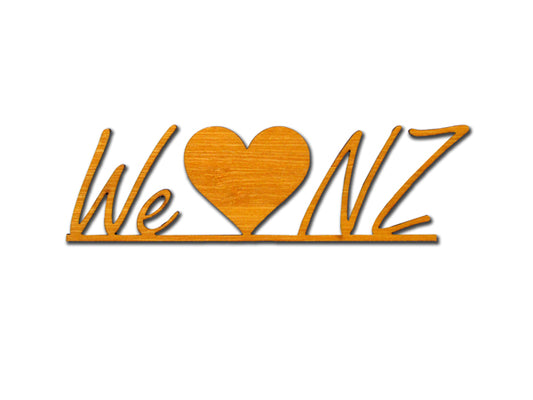 TARATA We "Heart" NZ (BB) Beach Board - Words/Phrase
Colours may vary
Approx Size 125 x 40mm
Made in NZ from Bamboo Ply