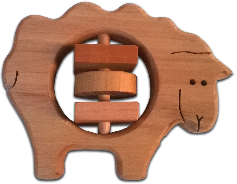 TARATA Baby Rattle - Sheep Made in New Zealand from Native Beech 
Great for teething