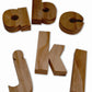 TARATA lower case - full alphabet lower case alphabet 
26 letters, Made in New Zealand from untreated timber