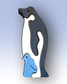 TARATA Antarctic Penguin A beautiful puzzle for younger children.  Made from untreated NZ Pine