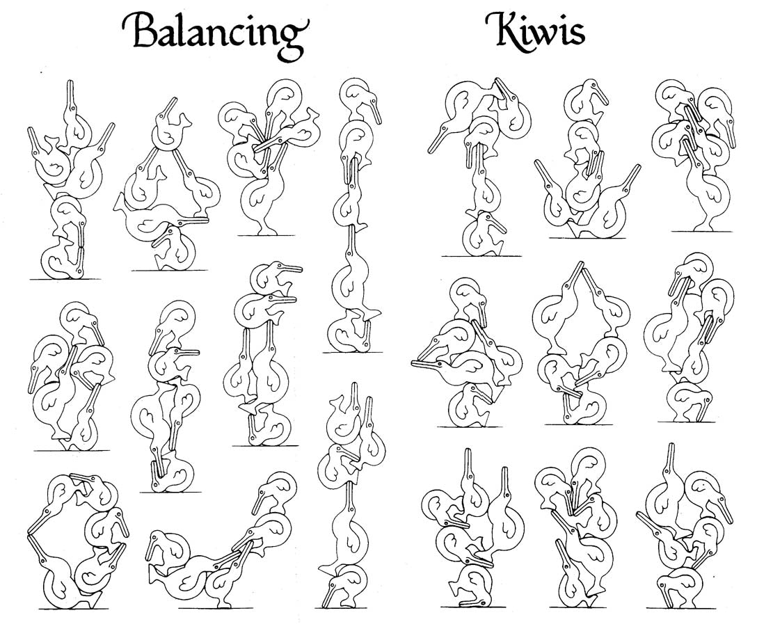 Balancing Kiwis Puzzle/Game -  Natural (G)           TT-BA1001G