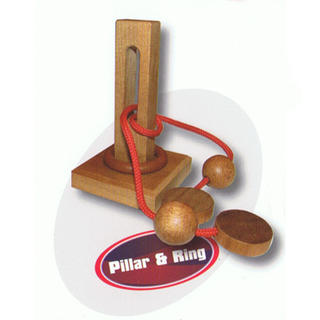 Pillar and Ring Brain Teaser Puzzle           TT-10118