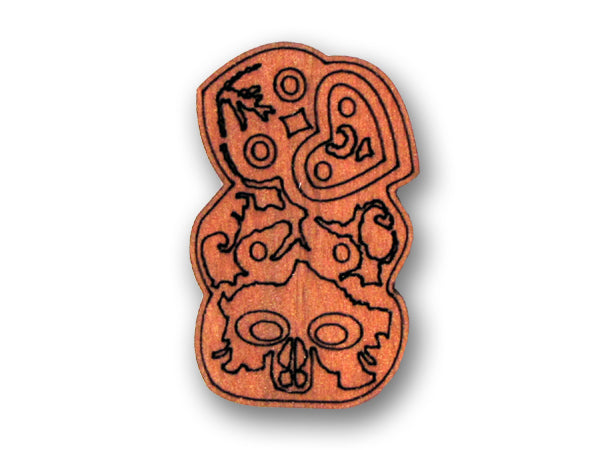 TARATA Tiki Magnet - Natives Made in New Zealand from solid native timbers like Rimu or Beech
(Not veneer on mdf)