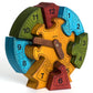 TARATA Clock - Colour - Large A beautiful puzzle for younger children.  Made from untreated NZ Pine & non-toxic colours