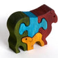 TARATA Sheep Family - Colour A beautiful puzzle for younger children.  Made from untreated NZ Pine & non-toxic colours